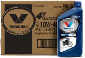 Valvoline 4-Stroke Motorcycle SAE 10W-40 Motor Oil 1 QT, Case of 6
